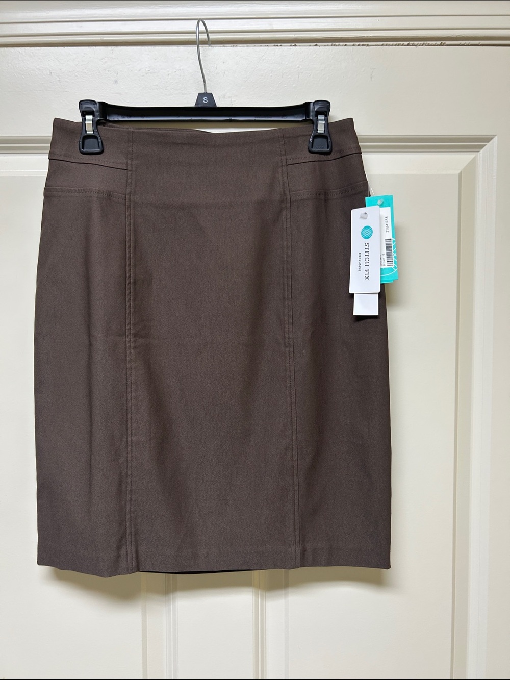 Tribal Brown Pencil Skirt - Sleek Office Staple